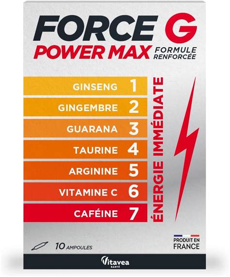 Vitavea Force G Power Max Formule Renforcée Booster Energie