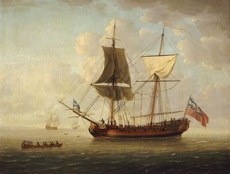 British Tars, 1740-1790: A Naval Brigantine in a Calm Sea, 1752