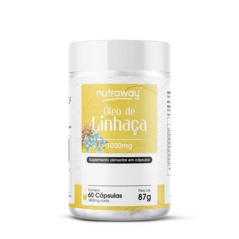 Óleo De Linhaça 1000mg 60 Cápsulas Nutraway