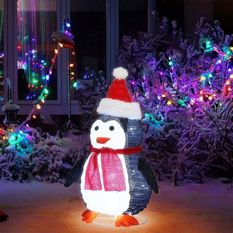 Lingouzi Penguin Lights Outdoor Glowing Christmas Decoration Folded