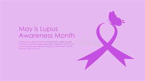 May Is Lupus Awareness Month Banner Template Stock Vector