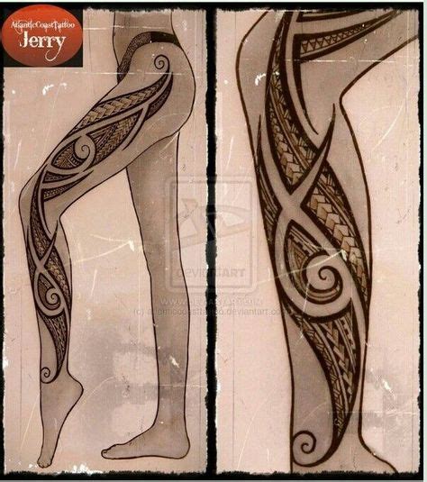 10 Best Polynesian Leg Tattoo Designs Images Polynesian Leg Tattoo Leg Tattoos Tattoo Designs