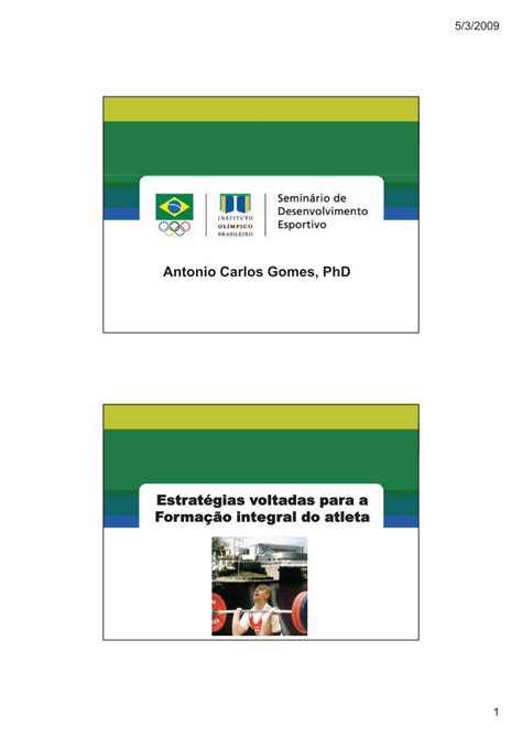 Pdf Estrat Gias Voltadas Para A Forma O Integral Do Atleta