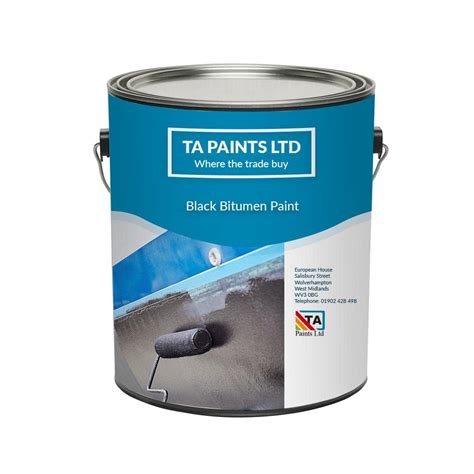 Buy TA Paints Bitumen Bitumastic Paint Coating 5 Litres Black Multi