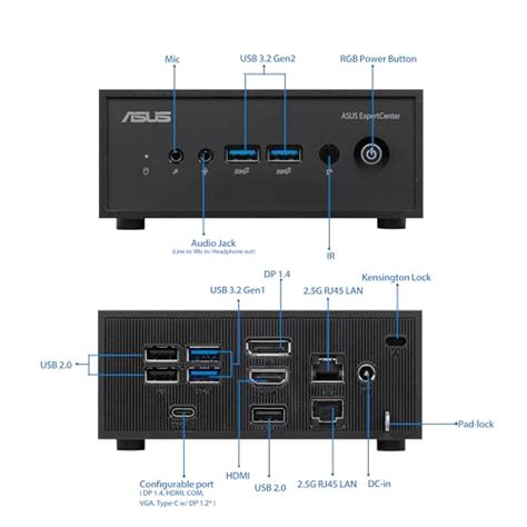 Asus Expertcenter Pn42 Fanless Mini Pc System With Quad Core N100 4gb Ram M2 128g Ssd Wifi