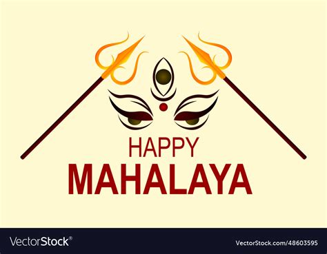 Happy mahalaya background Royalty Free Vector Image