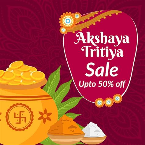 Premium Vector Banner Design Of Akshaya Tritiya Sale Template