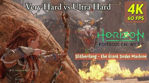 Horizon Forbidden West Slitherfang First Encounter Ultra Hard Vs