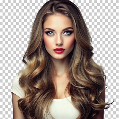 Portrait Of The Beautiful Woman With Long Hair Premium Ai Generated Psd