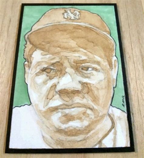 Babe Ruth New York Yankees True Original Artist Sketch Card