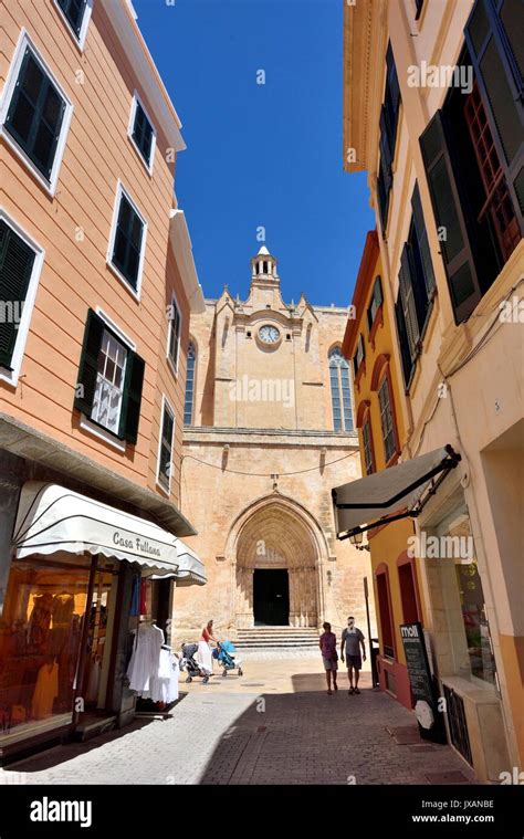 Ciutadella Street Scene Menorca Minorca Stock Photo Alamy