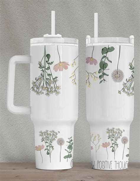 Floral Wraps Tumbler Designs Slovenia Wild Flowers Png Etsy