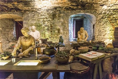 A Medieval Scene from the Great Kitchens in Stirling Castle, Scotland ...