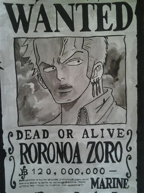 Roronoa Zoro Wanted Poster By Larryficarts On Deviantart