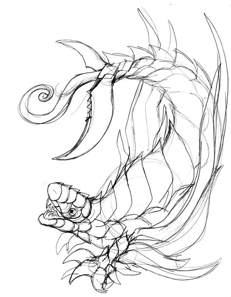 Sketch Water Dragon By Avancna On Deviantart