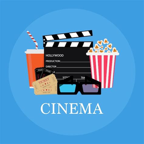 Premium Vector Vector Illustration On The Theme Of The Cinema Ticket