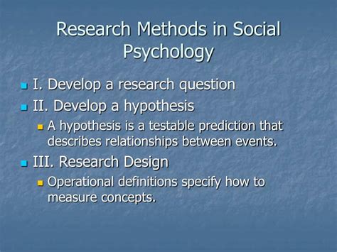 Ppt Research Methods In Social Psychology Powerpoint Presentation