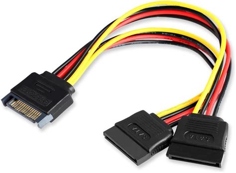 Duttek Cable Sata Double Sata C Ble C Ble Alimentation Sata C Ble