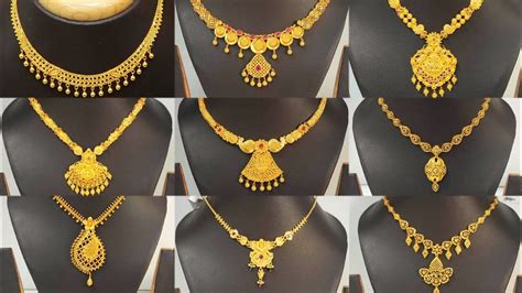 Latest Small Gold Necklace Designs With Weights Most Beautiful And