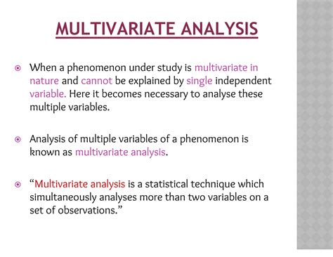 What Is Multivariate Analysis In Research Methodology