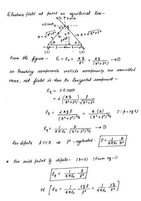 Derive An Expression For Electric Field Intensity Due To An Electric