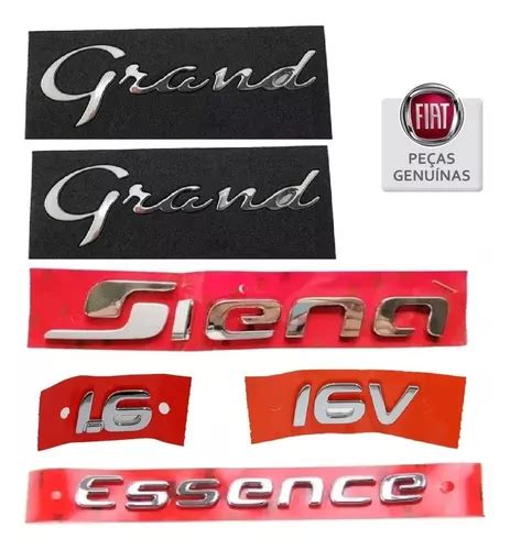 Emblema Siglas Grand Siena Essence 1 6 16v Original Fiat