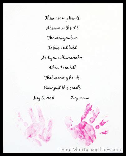 Handprint Keepsake For Mothers Day Fathers Day Or Grandparents Day