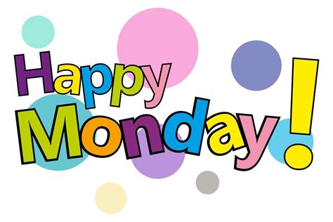 Happy Monday Letters Colorful Vector Typography Background Can Be