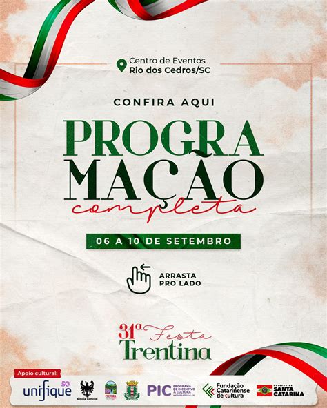 Confira A Programa O Completa Da Festa Trentina Testo Not Cias