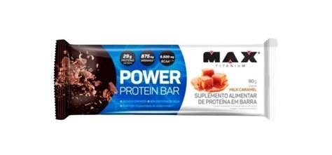 Power Protein Bar G Sabor Milk Caramel Max Titanium Barra De