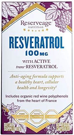 Reserveage Beauty Resveratrol 100 Mg Antioxidant Supplement For Heart