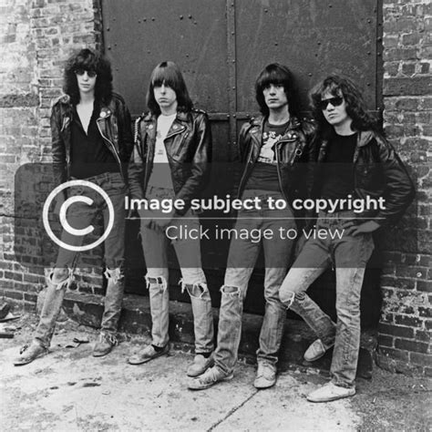 The Ramones pose for the cover of their 3rd album 'Rocket To Russia',...