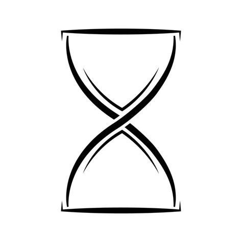 Black Hourglass Logo Vector Art At Vecteezy