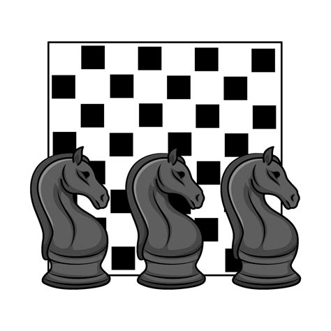 knight with chess board illustration 35555538 Vector Art at Vecteezy