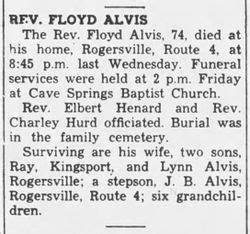 Floyd Samuel Alvis Homenaje De Find A Grave