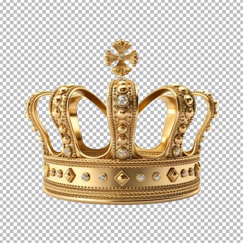 Couronne Royale Dor E Isol E Sur Fond Transparent Psd Premium