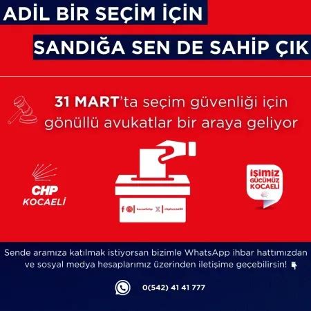 CHP Kocaeli den avukatlara çağrı Kocaeli Siyaset