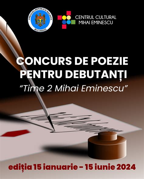 Concurs De Poezie Pentru Debutan I Centrul Cultural Mihai Eminescu