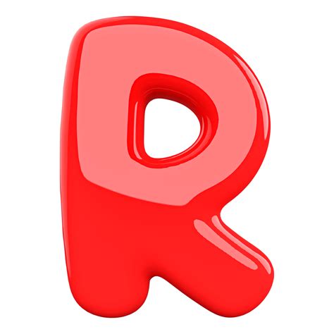 Red Letter R Font 3d Render 36306919 Png