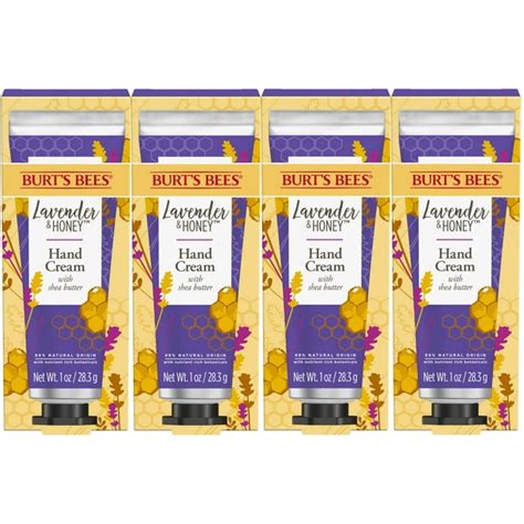 Burts Bees Lavender And Honey Hand Cream With Shea Butter 1 Ounce Pack Of 4