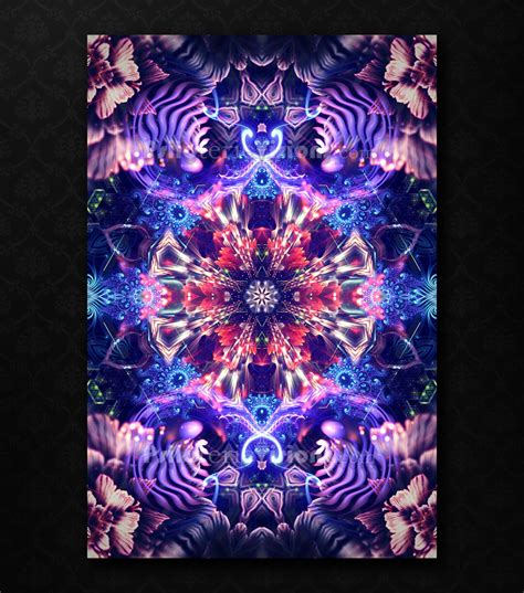 Vibrant Fractal Mandala TAPESTRY Psychedelic Wall Art for Meditation - Etsy