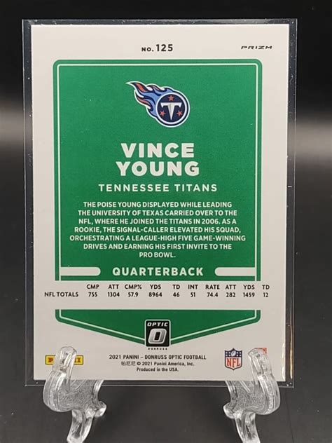 2021 Panini Donruss Optic Vince Young Silver Holo Prizm 125 Ebay