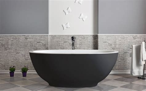 ᐈ 【aquatica Karolina 2 Blck Wht Freestanding Solid Surface Bathtub】 Buy