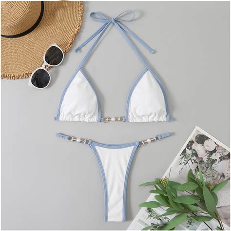 Finelylove Two Piece Swimsuit For Women Lightly Lined Sport Bra Style Bikini White S Walmart