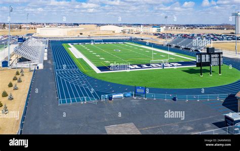 Un Zumbidovista Aérea De La Plainfield South High School De Fútbol Y