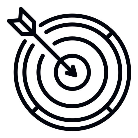 Archer Target Icon Outline Style Vector Art At Vecteezy