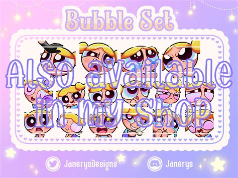 Animated Cute Powerpuff Girls Emotes For Twitch Youtube Bubbles