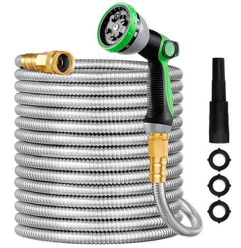 Vorey Metal Garden Hose 75ft Lightweight 304 Stainless