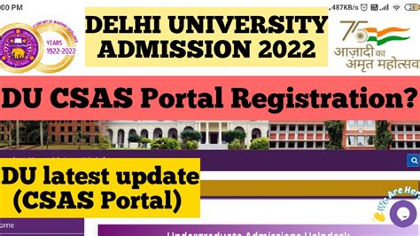 Du Big Updates Du Csas Portal Registration Delhi University