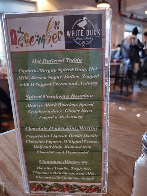 Menu At The White Duck Brew Pub Winthrop